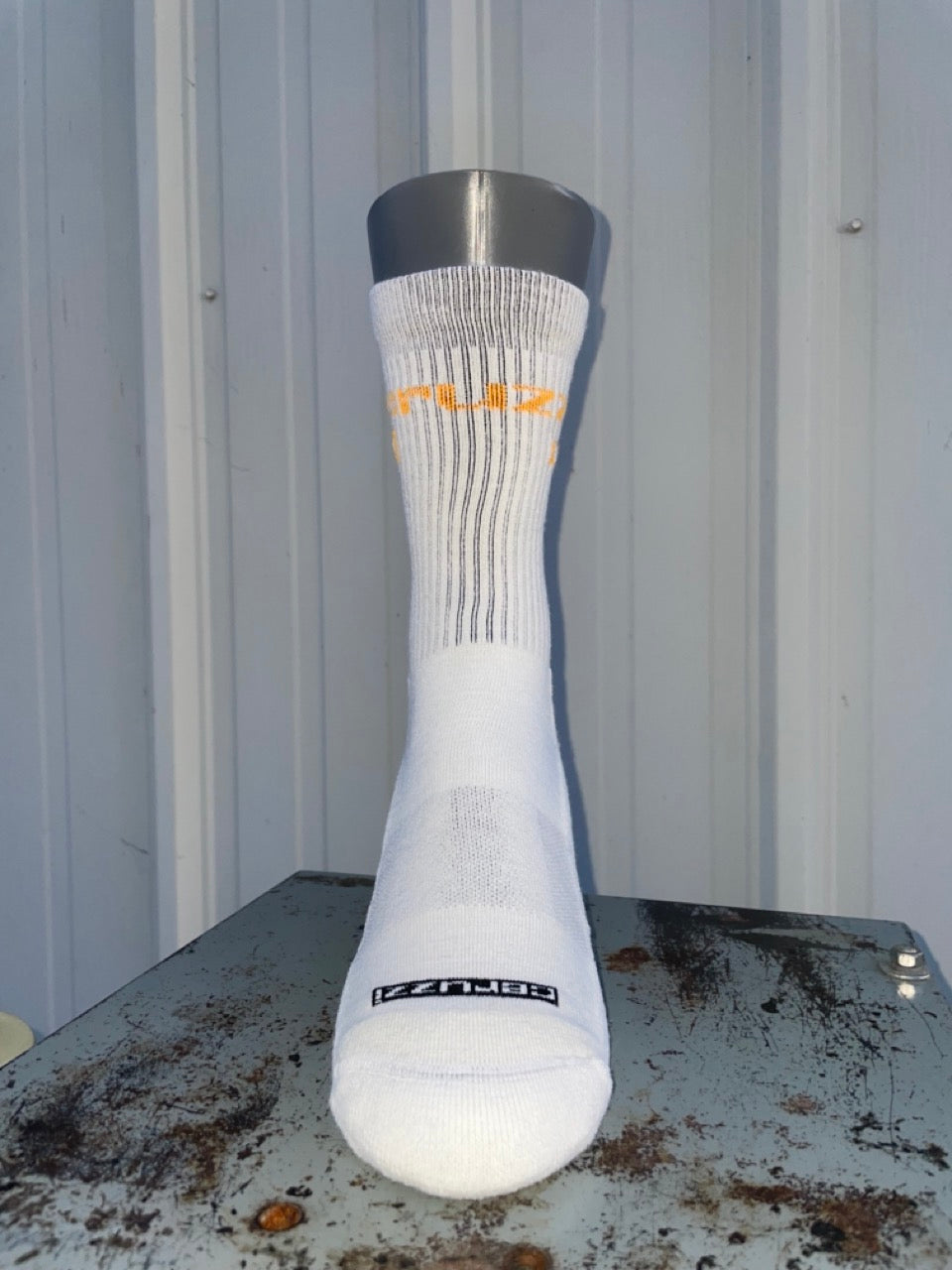 EC02 Merino 156 Performance White – 2 Pair Black/Orange logo